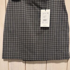 Theory A-Line Plaid Mini Skirt